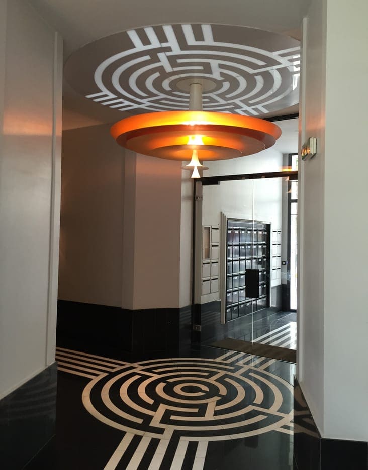 The building's entrance